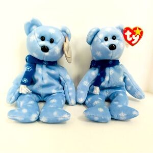 Ty Beanie Baby 1999 Holiday Teddy Pair